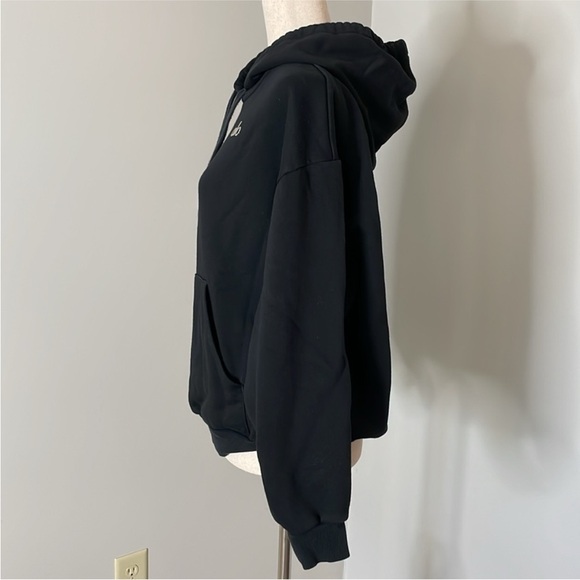 ALO Black Accolade Hoodie Sweatshirt Medium - Picture 4 of 7